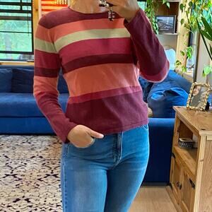 Fortè Cashmere 100% cashmere striped sweater